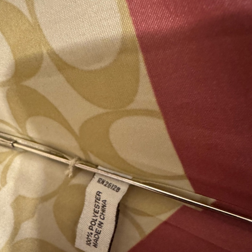 Coach Signature Beige and Red Umbrella - Picture 2 of 5